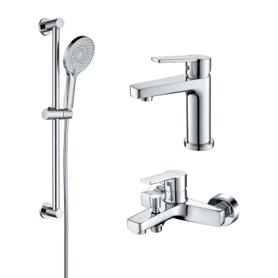 Комплект смесителей для душа Aquatek Лугано AQ1730CR хром купить с доставкой. 100% Оригинал. Гарантия!