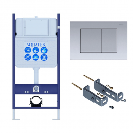 Инсталляция для подвесного унитаза ECO Standart 50 INS-0000014, кнопка смыва хром + крепеж Инсталляция для подвесного унитаза ECO Standart 50 INS-0000014, кнопка смыва хром + крепеж