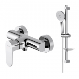AQ1260CR ОБЕРОН смеситель для душа + AQ2014CR ОБЕРОН душевой гарнитур 3jet 60 см