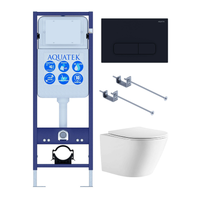 Комплект унитаз с инсталляцией, кнопкой и сиденьем SET AQUATEK ЛИБЕРТИ-INS17-017 безободковый купить с доставкой. 100% Оригинал. Гарантия! Комплект унитаз с инсталляцией, кнопкой и сиденьем SET AQUATEK ЛИБЕРТИ-INS17-017 безободковый купить с доставкой. 100% Оригинал. Гарантия!