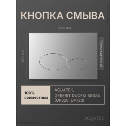 Кнопка смыва Aquatek KDI-0000073 хром матовый