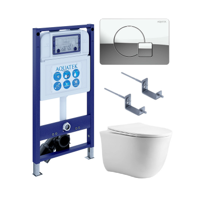 Комплект унитаз с инсталляцией, кнопкой и сиденьем SET AQUATEK КЛАССИК cm-067 4в1 безободковый купить с доставкой. 100% Оригинал. Гарантия! Комплект унитаз с инсталляцией, кнопкой и сиденьем SET AQUATEK КЛАССИК cm-067 4в1 безободковый купить с доставкой. 100% Оригинал. Гарантия!