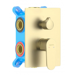 AQ1247BG ОБЕРОН смеситель для ванны 3 режима (внешняя и скрытая часть), шлиф. золото