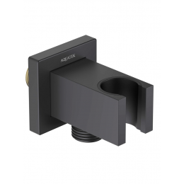 Шланговое подсоединение с держателем AQUATEK, матовый черный AQ2463MB