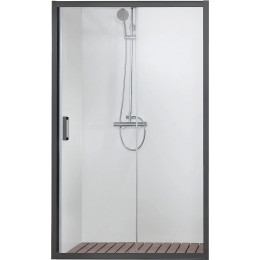 Душевая дверь в нишу Aquatek 120 см. профиль черный, стекло прозрачное Душевая дверь в нишу Aquatek 120 см. профиль черный, стекло прозрачное