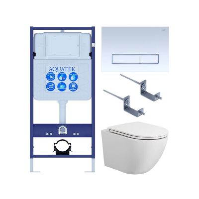 Комплект унитаз с инсталляцией, кнопкой и сиденьем SET AQUATEK ЕВРОПА T KDI21 безободковый купить с доставкой. 100% Оригинал. Гарантия! Комплект унитаз с инсталляцией, кнопкой и сиденьем SET AQUATEK ЕВРОПА T KDI21 безободковый купить с доставкой. 100% Оригинал. Гарантия!