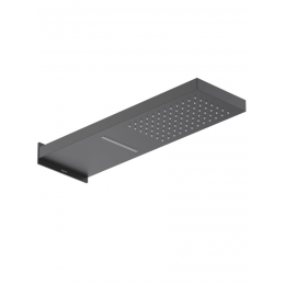 Настенный верхний душ 2jet 550*170*30 мм AQUATEK, матовый черный AQ2085MB