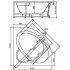 Акриловая ванна АКВАТЕК Калипсо 146х146 (без гидромассажа)
