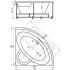 Акриловая ванна Акватек Поларис-1 140x140 POL1-0000030 с фронтальным экраном (вклеенный каркас)
