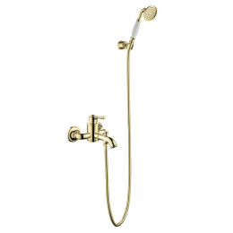 Смеситель для ванны с душевым набором AQUATEK, полир. золото AQ1549PG КЛАССИК