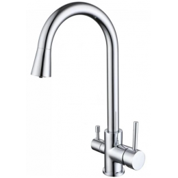 Смеситель для кухни с подключением к фильтру воды AQUATEK (полукруглый излив) AQ1085CR