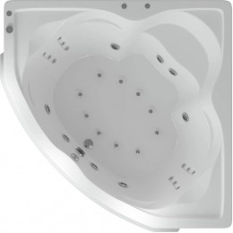 Акриловая ванна АКВАТЕК Сириус 164х164 с гидромассажем Standard (пневмоуправление) SIR164-0000006