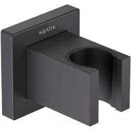 Держатель ручного душа AQUATEK, матовый черный AQ2401MB