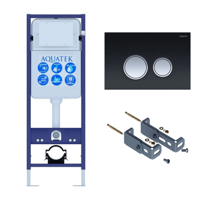 Инсталляция для подвесного унитаза Aquatek Standart 37 INS-0000017, кнопка смыва черная + крепеж купить с доставкой. 100% Оригинал. Гарантия! Инсталляция для подвесного унитаза Aquatek Standart 37 INS-0000017, кнопка смыва черная + крепеж купить с доставкой. 100% Оригинал. Гарантия!