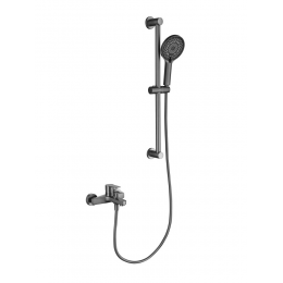 AQ1748BGM ЛУГАНО смеситель для ванны с душевым гарнитуром, оружейная сталь