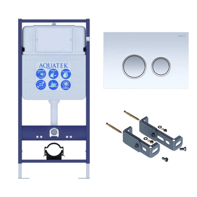 Инсталляция для подвесного унитаза Aquatek Standart 50 INS-0000012, кнопка смыва белая/хром + крепеж купить с доставкой. 100% Оригинал. Гарантия! Инсталляция для подвесного унитаза Aquatek Standart 50 INS-0000012, кнопка смыва белая/хром + крепеж купить с доставкой. 100% Оригинал. Гарантия!