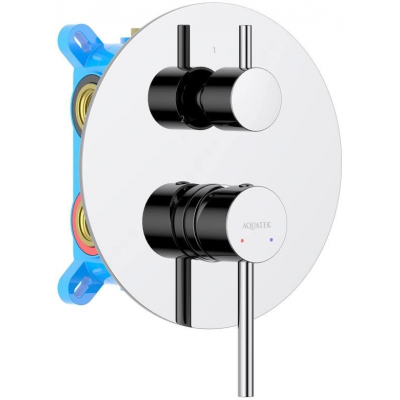 Смеситель для ванны 3 режима (внешняя и скрытая часть) AQUATEK AQ1347CR ЕВРОПА купить с доставкой. 100% Оригинал. Гарантия!