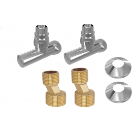 Комплект фитингов Aquatek AQ 1020CH вентиль круглый хром