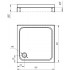 Душевой поддон Акватек 90x90 (с ножками) квадратный DP-0000004