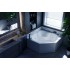 Акриловая ванна Aquatek Лира LIR150-0000032  с каркасом, слив-переливом, фронтальным экраном 148x148 см