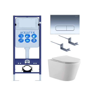 Комплект унитаз с инсталляцией, кнопкой и сиденьем SET ВЕГА-1905-016 INS-17 купить с доставкой. 100% Оригинал. Гарантия!