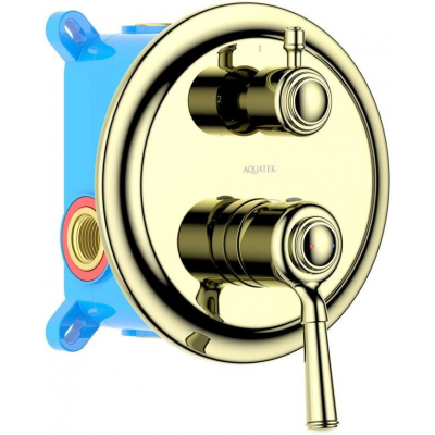Смеситель для ванны 2 режима, (внешняя и скрытая часть) AQUATEK, полир. золото AQ1546PG КЛАССИК купить с доставкой. 100% Оригинал. Гарантия!