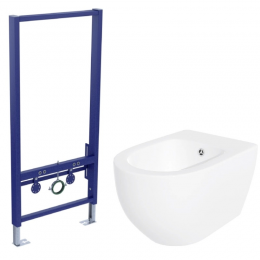 Комплект биде подвесное Aquatek Европа AQ1016-00+инсталляция Aquatek Standart 50 INSB-0000001