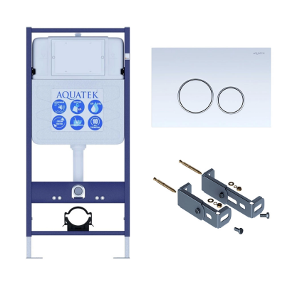 Инсталляция для подвесного унитаза Aquatek Standart 50 INS-0000012, кнопка смыва белая + крепеж купить с доставкой. 100% Оригинал. Гарантия! Инсталляция для подвесного унитаза Aquatek Standart 50 INS-0000012, кнопка смыва белая + крепеж купить с доставкой. 100% Оригинал. Гарантия!