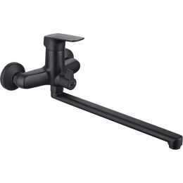 Смеситель для ванны с длинным изливом AQUATEK, матовый черный AQ1042MB ВЕГА Смеситель для ванны с длинным изливом AQUATEK, матовый черный AQ1042MB ВЕГА
