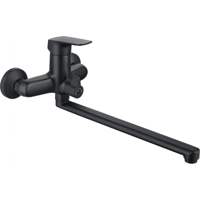 Смеситель для ванны с длинным изливом AQUATEK, матовый черный AQ1042MB ВЕГА купить с доставкой. 100% Оригинал. Гарантия!