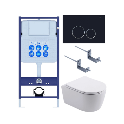 Комплект унитаз с инсталляцией, кнопкой и сиденьем Set AQUATEK ЕВРОПА T-020 4в1 безободковый купить с доставкой. 100% Оригинал. Гарантия! Комплект унитаз с инсталляцией, кнопкой и сиденьем Set AQUATEK ЕВРОПА T-020 4в1 безободковый купить с доставкой. 100% Оригинал. Гарантия!