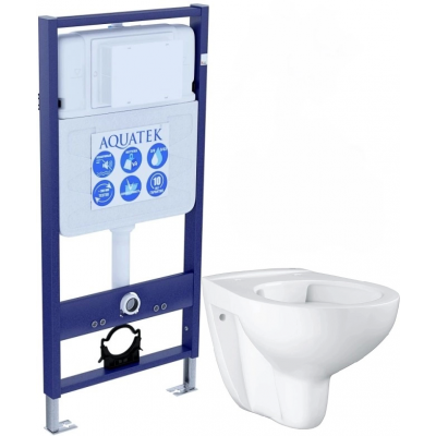 Комплект унитаз с инсталляцией и сиденьем Aquatek Standart SET AQUATEK КЛАССИК T купить с доставкой. 100% Оригинал. Гарантия!