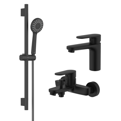 Комплект смесителей для душа Aquatek Ника AQ1830MB черный матовый купить с доставкой. 100% Оригинал. Гарантия!