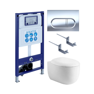 Комплект унитаз с инсталляцией, кнопкой и сиденьем SET AQUATEK АЛЬТАИР cm-043 4в1 безободковый купить с доставкой. 100% Оригинал. Гарантия! Комплект унитаз с инсталляцией, кнопкой и сиденьем SET AQUATEK АЛЬТАИР cm-043 4в1 безободковый купить с доставкой. 100% Оригинал. Гарантия!