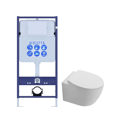 Комплект унитаз с инсталляцией и сиденьем микролифт Aquatek Сириус SET AQUATEK СИРИУС безободковый купить с доставкой. 100% Оригинал. Гарантия! Комплект унитаз с инсталляцией и сиденьем микролифт Aquatek Сириус SET AQUATEK СИРИУС безободковый купить с доставкой. 100% Оригинал. Гарантия!