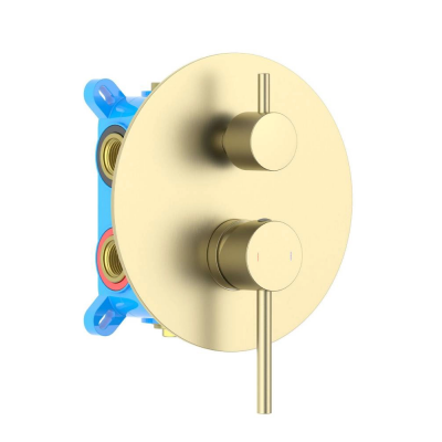 AQ1347BG ЕВРОПА смеситель для ванны 3 режима (внешняя и скрытая часть), шлиф. золото купить с доставкой. 100% Оригинал. Гарантия!
