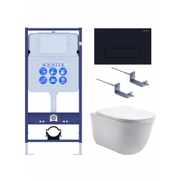 Комплект унитаз с инсталляцией, кнопкой и сиденьем SET AQUATEK КЛАССИК-017 4в1 Комплект унитаз с инсталляцией, кнопкой и сиденьем SET AQUATEK КЛАССИК-017 4в1