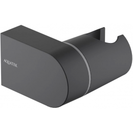 Держатель ручного душа AQUATEK, матовый черный AQ2406MB