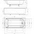 Акриловая ванна Акватек Ника 170х75 NIK170-0000013 с фронтальным экраном (без сливного гарнитура, вклеенный каркас, слив слева)