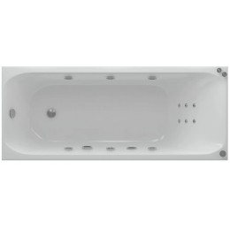 Акриловая ванна АКВАТЕК Альфа 170x70 ALF170-0000007 с фронтальным экраном (слив слева), с гидромассажем Standard (пневмоуправление)