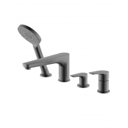 AQ1148BGM БЕТТА смеситель на борт ванны на 4 отв., оружейная сталь AQ1148BGM БЕТТА смеситель на борт ванны на 4 отв., оружейная сталь