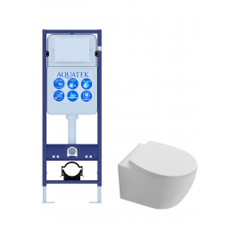 Комплект унитаз с инсталляцией и сиденьем микролифт Aquatek SET AQUATEK СИРИУС-INS17 безободковый Комплект унитаз с инсталляцией и сиденьем микролифт Aquatek SET AQUATEK СИРИУС-INS17 безободковый
