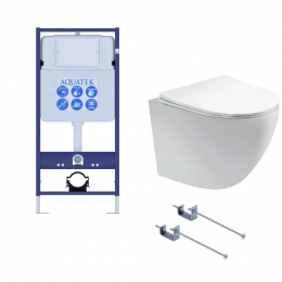 Комплект унитаз с инсталляцией и сиденьем микролифт Aquatek Европа SET AQUATEK ЕВРОПА T-KKI1 безободковый Комплект унитаз с инсталляцией и сиденьем микролифт Aquatek Европа SET AQUATEK ЕВРОПА T-KKI1 безободковый