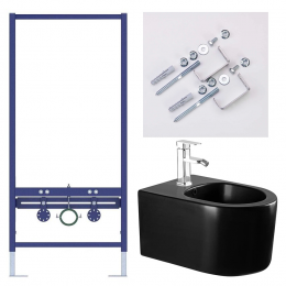 Биде с инсталляцией SET AQUATEK МИЯ-MB черный