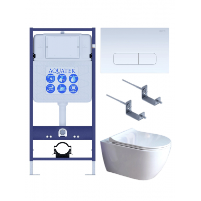 Комплект унитаз с инсталляцией, кнопкой и сиденьем микролифт Aquatek Поларис SET AQUATEK ПОЛАРИС-01-013 4в1 безободковый купить с доставкой. 100% Оригинал. Гарантия! Комплект унитаз с инсталляцией, кнопкой и сиденьем микролифт Aquatek Поларис SET AQUATEK ПОЛАРИС-01-013 4в1 безободковый купить с доставкой. 100% Оригинал. Гарантия!
