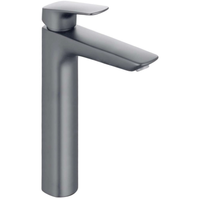 AQ1004BGM ВЕГА смеситель для раковины высокий 227 без донного клапана, оружейная сталь купить с доставкой. 100% Оригинал. Гарантия!