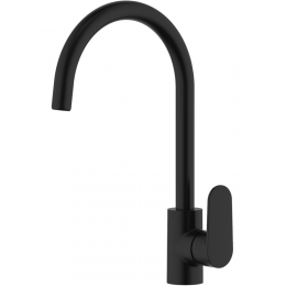 AQ1882MB НИКА смеситель для кухни (полукруглый излив), матовый черный