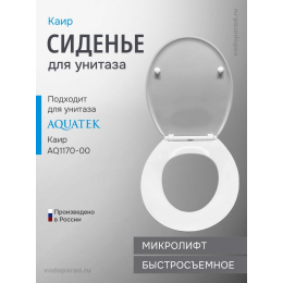Сиденье для унитаза с крышкой быстросъемное с микролифтом Aquatek Каир AQ0170-00