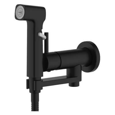 AQ1819MB НИКА комплект для гигиенического душа встроенный (смеситель + гигиеническая лейка + шланг), матовый черный купить с доставкой. 100% Оригинал. Гарантия!