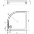 Душевой поддон Акватек 90x90 1/4 круга PODDONMLR50